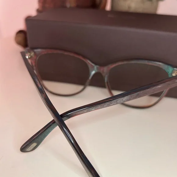 Tom Ford Women's Dark Havana Iridescent Glasses - Picture 6 of 15